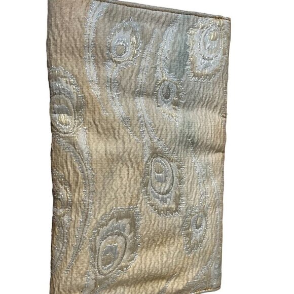 Trina Turk Purse Women 11" Metallic Floral Envelope Luxury Glam Preppy Bridal - Picture 7 of 16